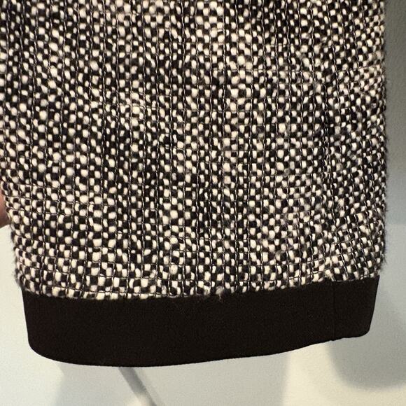 Talbots Tweed Blazer Petite 10P Black Classic Preppy Suit Jacket Grosgrain Trim - Picture 5 of 16